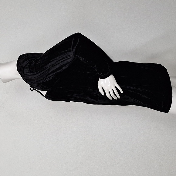 Emory Park Black Crushed Velvet Romantic Whimsigoth Witchy Mini Dress Size S - Picture 5 of 12